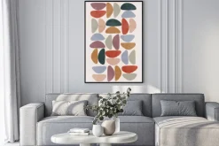 Plakat: Kolorowa geometria regularne kształty wzór