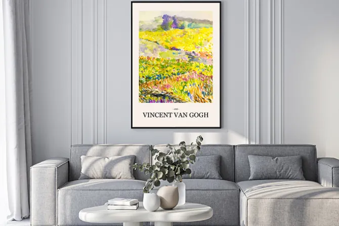Plakat: Kolorowa łąka w stylu vincent van gogh