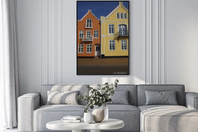 Plakat: Kolorowe domy w sonderborg