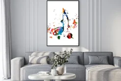 Plakat: Kolorowe tło muzyczne