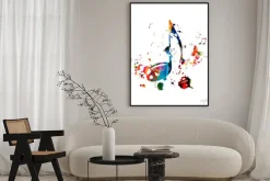 Plakat: Kolorowe tło muzyczne