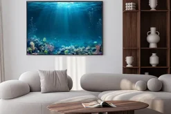 Plakat: Kolorowy świat rafy koralowej z rybami