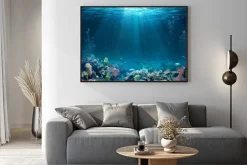 Plakat: Kolorowy świat rafy koralowej z rybami