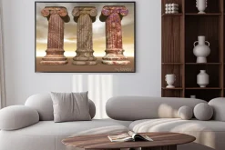 Plakat: Kolumny z kamienia - 3d render