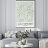 Plakat: Kompozycja botaniczna zielone liście w stylu williama morrisa