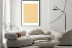 Plakat: Kompozycja kwiatów i liści w stylu william morris