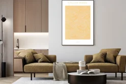 Plakat: Kompozycja kwiatów i liści w stylu william morris