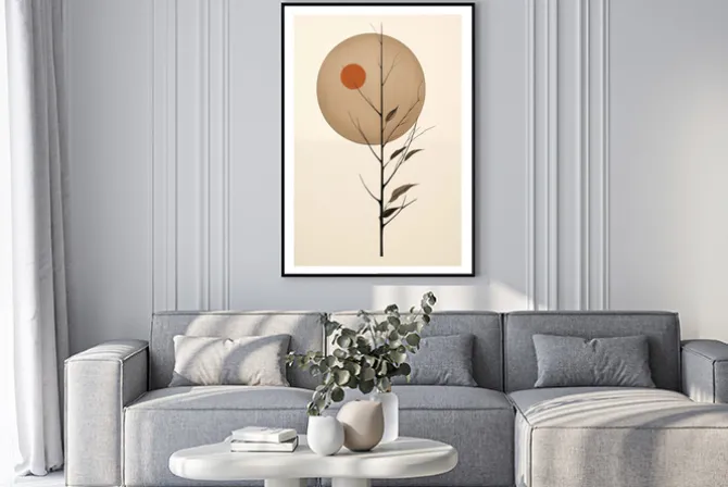 Plakat: Kompozycja martwej natury z księżycowym blaskiem