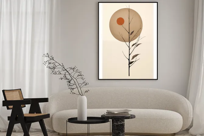 Plakat: Kompozycja martwej natury z księżycowym blaskiem