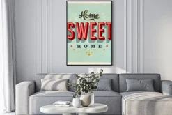 Plakat: Kompozycja z napisem home sweet home