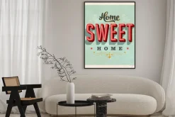 Plakat: Kompozycja z napisem home sweet home