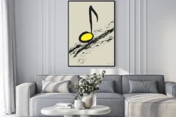 Plakat: Koncepcja muzyka nuta, projektowanie logo