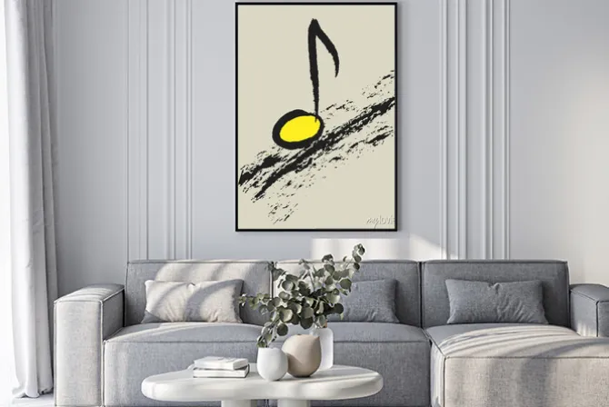 Plakat: Koncepcja muzyka nuta, projektowanie logo