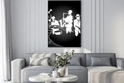 Plakat: Koncert jazzowy czarnym tle