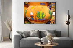 Plakat: Konstrukcja desert vista na meksykańskiej ceramiki