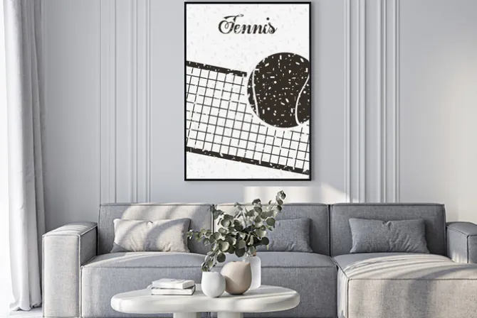 Plakat: Konstrukcja tenisa sportu