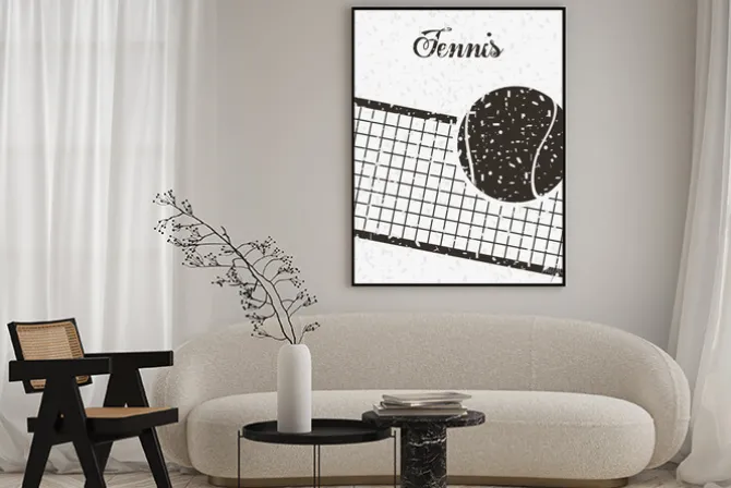 Plakat: Konstrukcja tenisa sportu