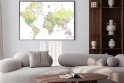 Plakat: Kontynenty na białym tle