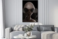 Plakat: Kosmici na czarnym tle