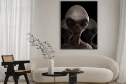 Plakat: Kosmici na czarnym tle