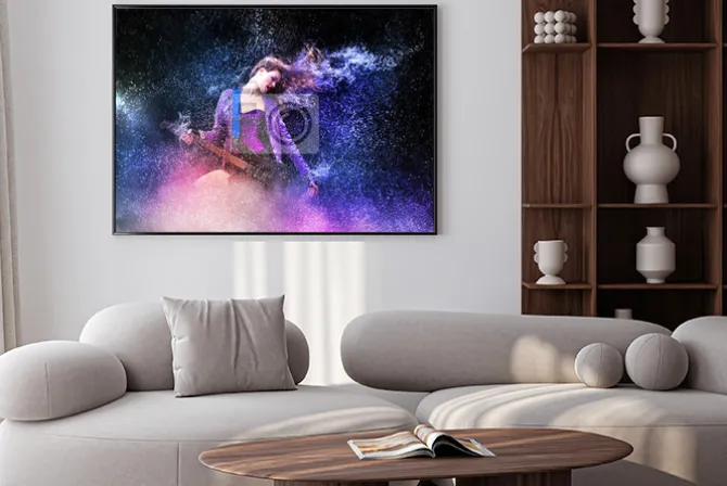 Plakat: Kołysać pasji dziewczyny z czarnymi skrzydłami