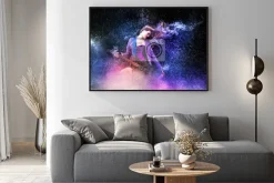 Plakat: Kołysać pasji dziewczyny z czarnymi skrzydłami