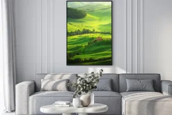 Plakat: Krajobraz toskańskich łąk