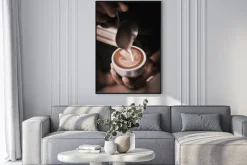 Plakat: Kubek kawy fotografia w stylu vintage