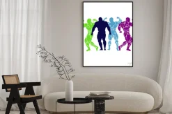 Plakat: Kulturystyka, podnoszenie mocy, ikona, wektor, płaskie