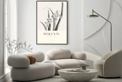 Plakat: Kwiaty irysa japońskiego malunek hokusai