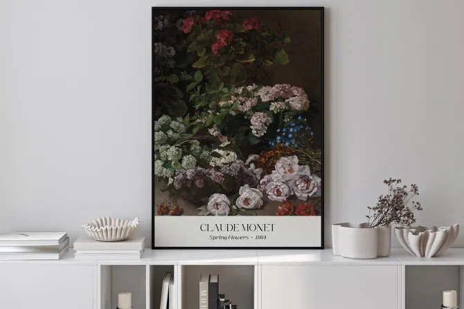Plakat: Kwiaty wiosenne claude monet