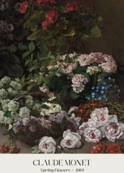 Plakat: Kwiaty wiosenne claude monet