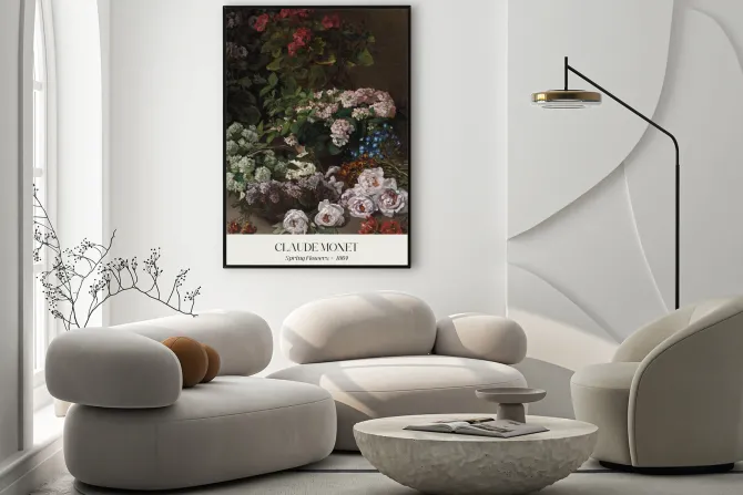 Plakat: Kwiaty wiosenne claude monet