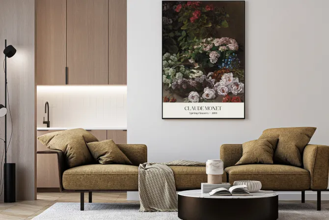 Plakat: Kwiaty wiosenne claude monet