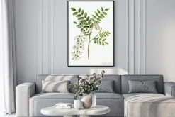 Plakat: Kwitnąca gałązka w stylu akwareli