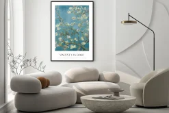 Plakat: Kwitnący migdałowiec sztuka vincenta van gogha