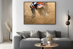 Plakat: Latanie gruzu z motocrossu w dirt track