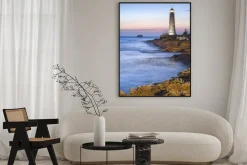 Plakat: Latarnia w zmierzchu