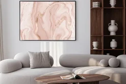 Plakat: Liquid marble canvas abstract painting background with bronze