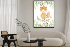 Plakat: Lisek malowany akwarelą