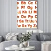 Plakat: Litery alfabetu na czarnym tle