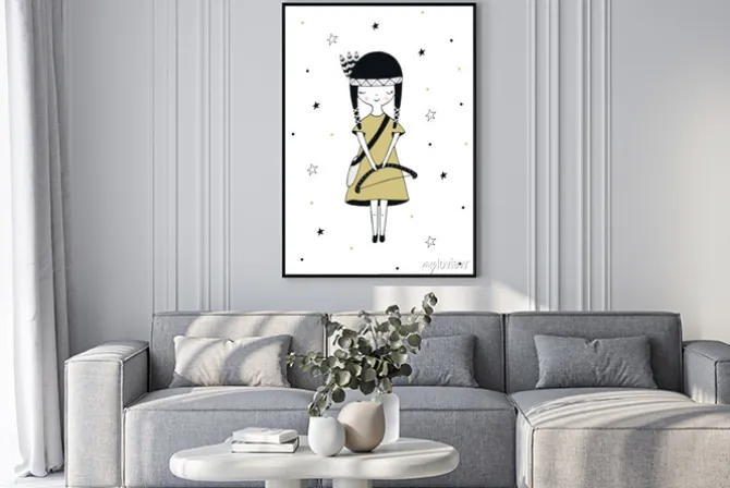 Plakat: Little explorer - ładny ręcznie rysowane plakat przedszkola z