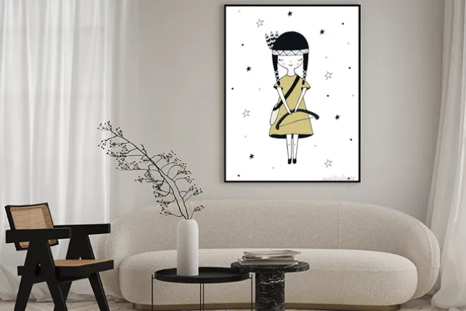 Plakat: Little explorer - ładny ręcznie rysowane plakat przedszkola z