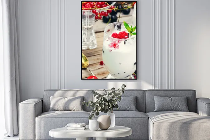 Plakat: Lody z jagód i mięty