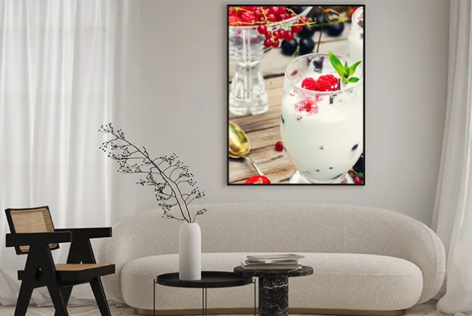 Plakat: Lody z jagód i mięty