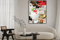 Plakat: Lody z jagód i mięty