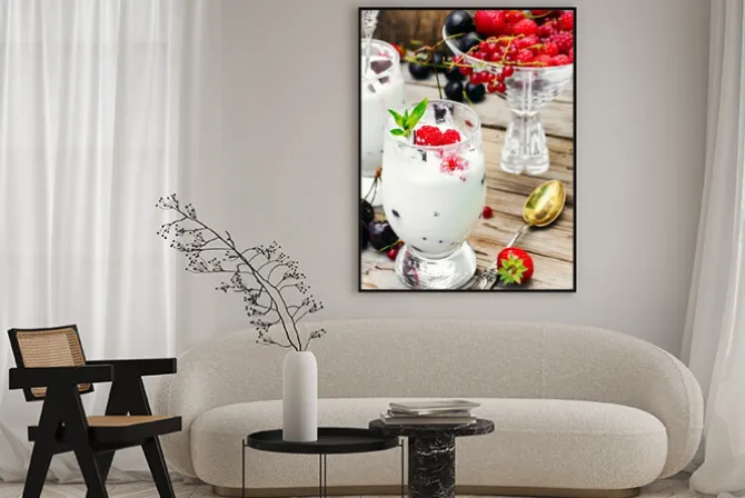 Plakat: Lody z jagód i mięty