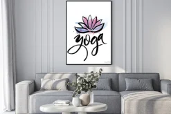 Plakat: Logo jogi studio lub klasy medytacji. spa logo elementów akwareli.