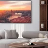 Plakat: London skyline - thames - sunset - summer - sky garden - orange