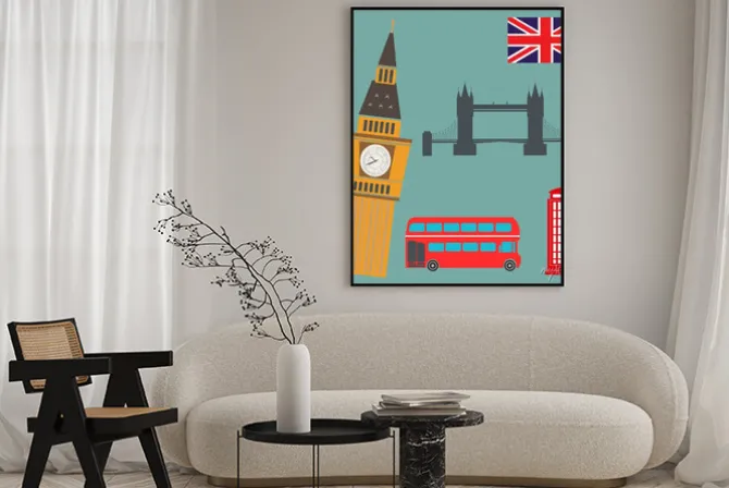 Plakat: Londyn grafika wektorowa